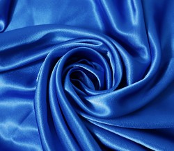 Ткань атлас стрейч 95 г/м 97% полиэстер, 3% спандекс шир.150 см арт.Р.11315.14 цв.14 синий уп.25м