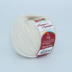 Пряжа для вязания ТРО "Фиджи" (20% мериносовая шерсть, 60% хлопок, 20% акрил) 5х50г/95м цв.0001 белый