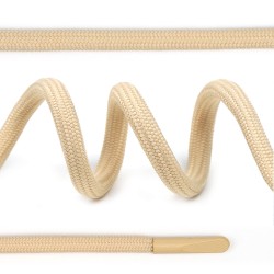 Шнурки круглые полиэфир 4 мм цв. песочный S180 арт.TBY 7290-0036, длина 130 см, упак. 50 шт