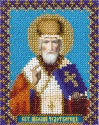 Набор для вышивания PANNA арт. CM-1338 Икона Святителя Николая Чудотворца 8,5х11 см