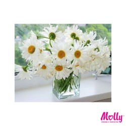 Картины по номерам Molly арт.KH0799 Ромашки в вазе (26 цветов) 40х50 см