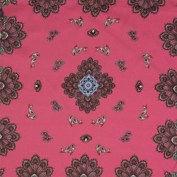 Ткань шелк Армани креп 90 г/м  97% полиэстер, 3% лайкра шир.148 см арт.T.0262.6 цв.06 розовый рул.25м