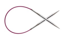 10304 Knit Pro Спицы круговые Nova Metal 3,25мм/40см, никелированная латунь, серебристый