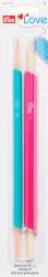 610189 PRYM "Prym Love" Набор для выворачивания 25см (M для кулиски 19-25мм, L для кулиски от 25мм), бамбук/пластик, мята/ярко-розовый, уп. 2 шт.