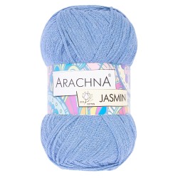 Пряжа ARACHNA JASMIN (80% хлопок, 20% полиэстер) 5х100г/250м цв.137 голубой