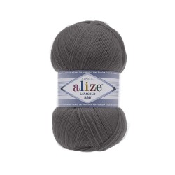 Пряжа для вязания Ализе LanaGold 800 (49% шерсть, 51% акрил) 5х100г/800м цв.348 т.серый