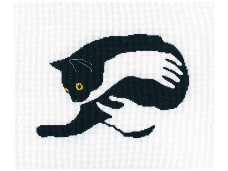 Набор для вышивания РТО арт.M669 Среди черных котов 20/5х14 см упак (1 шт)