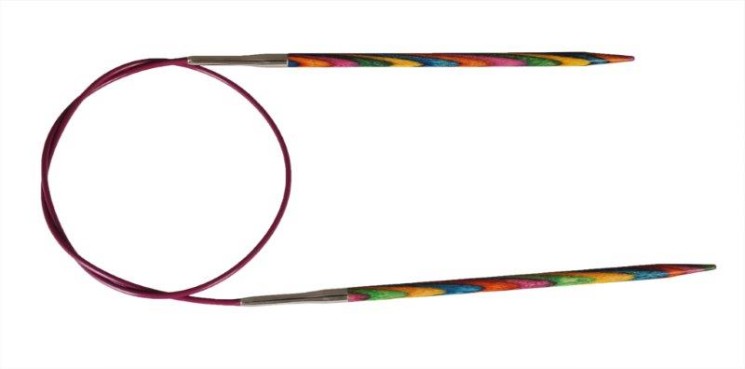 21341 Knit Pro Спицы круговые Symfonie 6мм/80см, дерево, многоцветный
