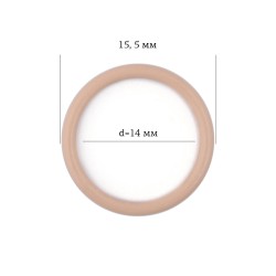 Кольцо для бюстгальтера металл ARTA.F.2831 14мм, цв.126 бежевый, уп.50шт