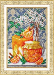Набор для вышивания бисером ПАУТИНКА арт.Б-1308 Апельсиновый джем 20х30 см