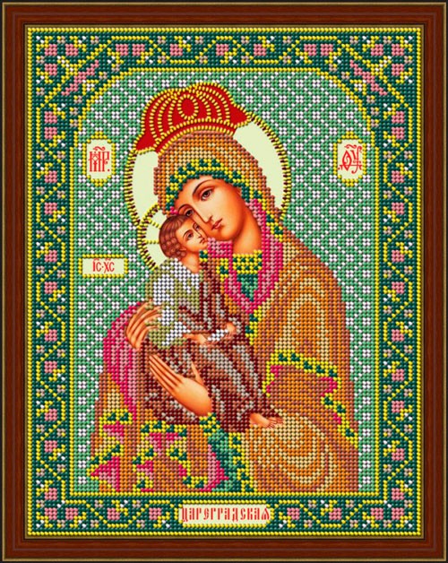 Набор для вышивания бисером GALLA COLLECTION арт.И 064 Икона Божией Матери Цареградская 20х26 см