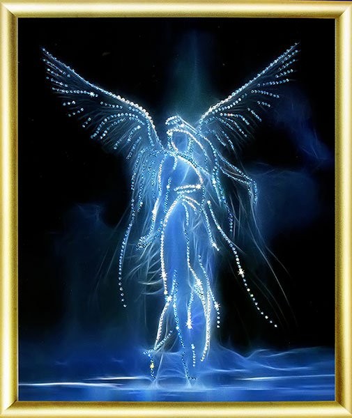 Набор "ЧМ" арт. КС-037 для изготовления картины со стразами "Ночной ангел" 24х29,5 см