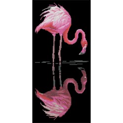 Набор для вышивания мулине НИТЕКС арт.0020 Фламинго 22х39 см