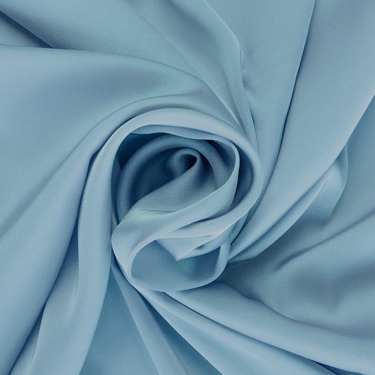 Ткань шелк Армани 90г/м  97% ПЭ 3% Спандекс шир.150см арт.TBYArm-028 цв.28 св.голубой уп.5м
