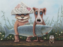 Набор для вышивания PANNA "Живая картина" арт. JK-2075 Большая рыба 25,5х19,5 см