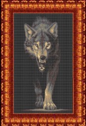 Рисунок на ткани КАРОЛИНКА арт. КБЖ-2004 Хищники. Волк 32,2х50,4 см