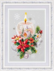 Набор для вышивания ЧУДЕСНАЯ ИГЛА арт.100-231 Рождественская свеча 16х23 см