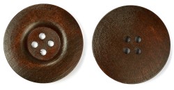 Пуговицы деревянные TBY BT.WD.264 цв.коричневый 64L-40мм, 4 прокола, 20 шт