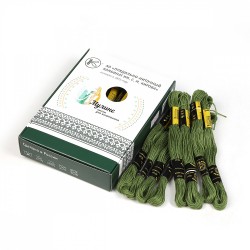 Нитки мулине цв.4608 зеленый 24х8м С-Пб