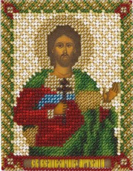 Набор для вышивания PANNA арт. CM-1440 Икона Святого Великомученика Артемия 8,5х10,5 см
