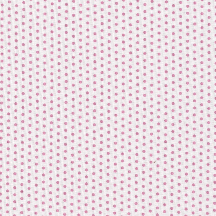 Ткань для пэчворка PEPPY Бабушкин Сундучок 140 г/м  100% хлопок цв.БС-05 кр.горох белый, ярк.розовый уп.50х55 см
