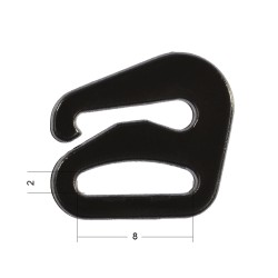 Крючок для бюстгальтера пластик ARTA.F. SF-0-3 d08мм, цв.170 черный, уп.50шт