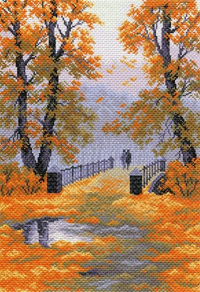 Набор для вышивания МАТРЕНИН ПОСАД арт.37х49 - 1565 Осень в парке