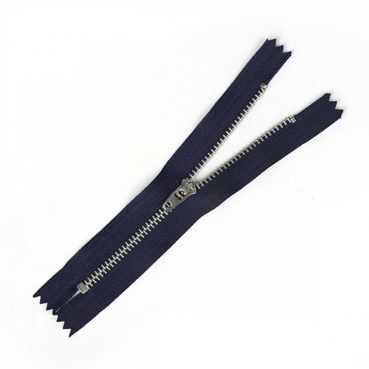 Молния MaxZipper джинсовая никель №4 14см н/р, замок М-4002 цв.F330 т.синий уп.50шт