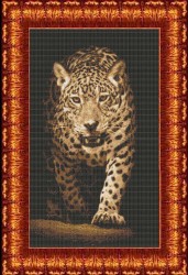 Рисунок на ткани КАРОЛИНКА арт. КБЖ-2005 Хищники. Леопард 32,2х50,4 см