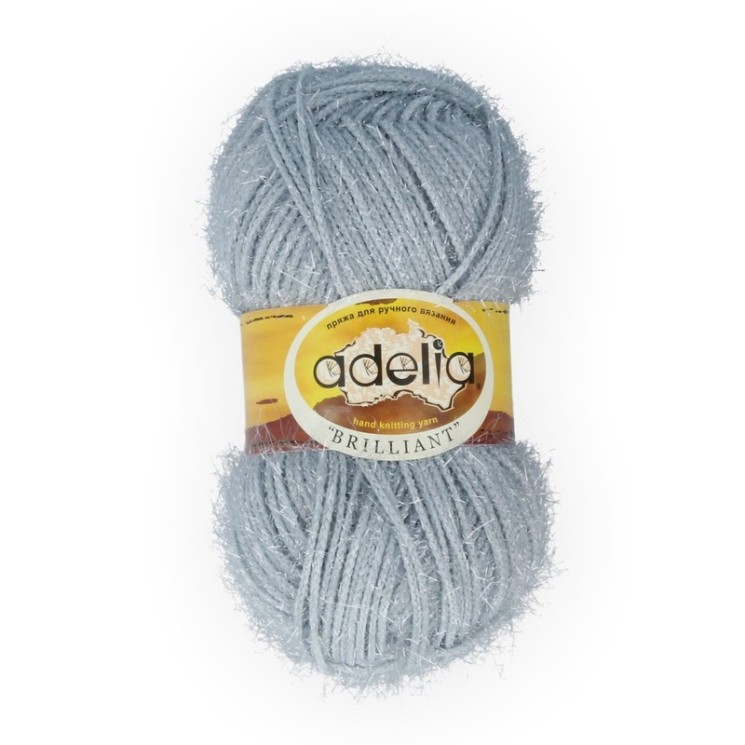 Пряжа ADELIA BRILLIANT (100% полиэстер) 10х50г/90 м цв.11 серый