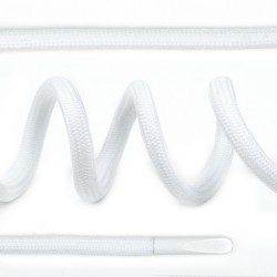 Шнурки круглые полиэфир 4 мм цв.белый F101/S501 арт.TBY 7290-0043, длина 100 см, упак. 50 шт
