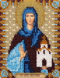 Набор для вышивания PANNA арт. CM-1752 Икона Святой преподобной Ангелины Сербской 8,5х11 см