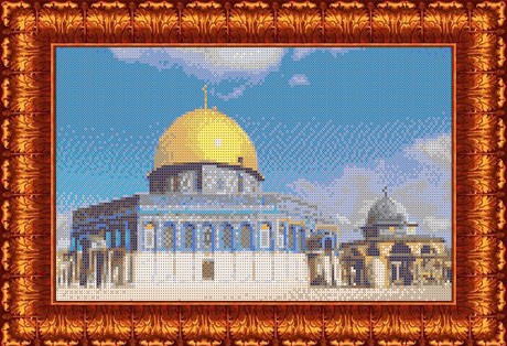 Рисунок на ткани КАРОЛИНКА арт. КБП-3002 Мечеть Купол Скалы 20,5х35,8 см