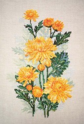 Набор для вышивания МАРЬЯ ИСКУСНИЦА арт.04.004.06 Желтые хризантемы 20х30 см