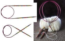 20990 Knit Pro Спицы круговые Symfonie 5мм/25см, дерево, многоцветный