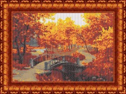 Рисунок на ткани КАРОЛИНКА арт. КБП-3051 Осенний парк 27х36 см