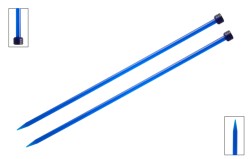 51196 Knit Pro Спицы прямые Trendz 6,5мм/30см, акрил, синий, 2шт