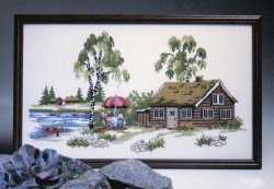 Набор для вышивания OEHLENSCHLAGER арт.33193 Норвежский дом 32х53 см