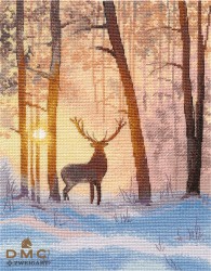 Набор для вышивания ОВЕН арт. 1399 В зимнем лесу 20х26 см