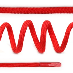 Шнурки круглые полиэфир 4 мм цв. красный F148 арт.TBY 7290-0036, длина 130 см, упак. 50 шт