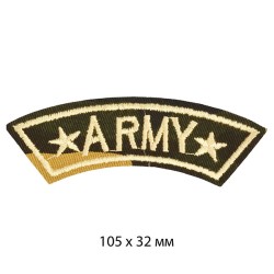 Термоаппликации  арт.TBY.A11 Army со звездами 105х32 мм уп.10 шт