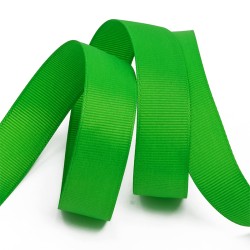 Лента Ideal репсовая в рубчик шир.25мм цв. 579 (119) ярк.зеленый уп.27,42м