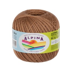 Пряжа ALPINA LENA (100% мерсеризованный хлопок) 10х50г/280м цв.71 т.бежевый