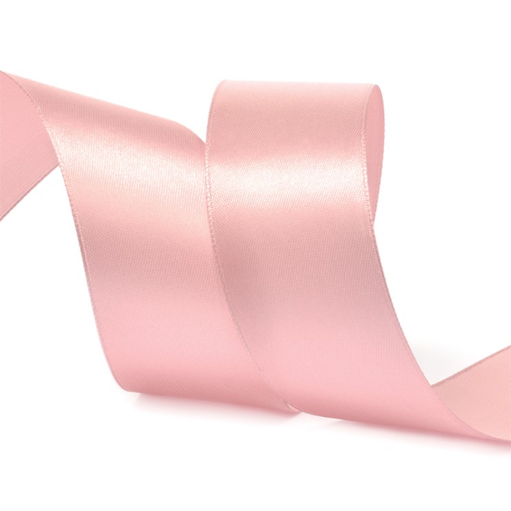 Лента атласная 1 1/2" (38мм) цв.3058 св.гр.розовый IDEAL уп.27,4 м