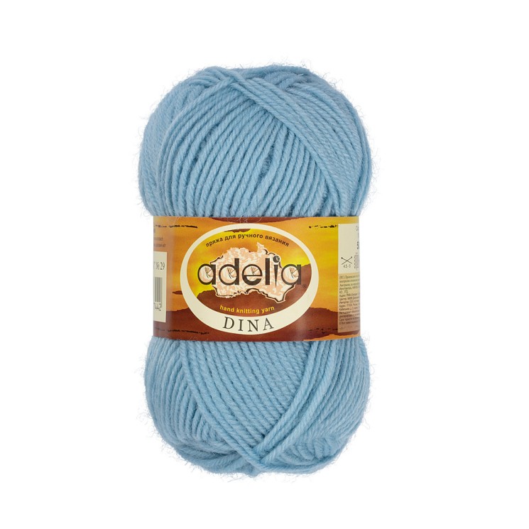 Пряжа ADELIA DINA (100% шерсть) 10х50г/100м цв.29 голубой
