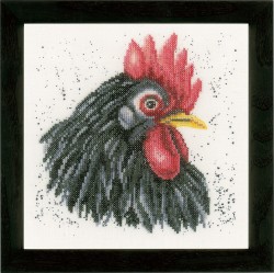 Набор для вышивания LANARTE арт.PN-0157489 Black chicken 19х19 см