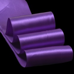 Лента атласная 4" (100мм) цв.3118 фиолетовый IDEAL уп.27,4 м
