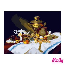 Картины по номерам Molly арт.GX6131 У самовара (24 Краски) 40х50 см упак