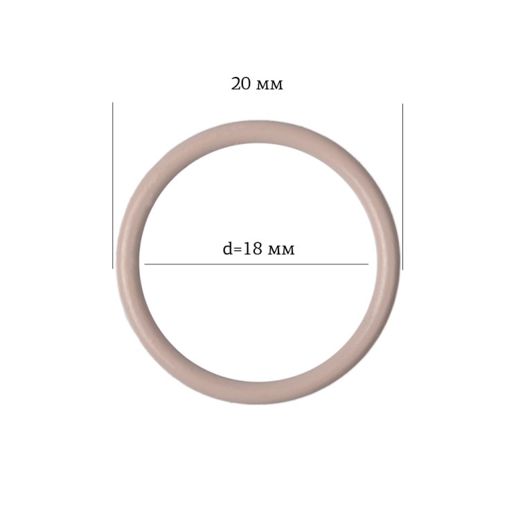 Кольцо для бюстгальтера металл ARTA.F.2976 17,8мм, цв.168 серебристый пион, уп.50шт