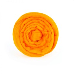 Шерсть для валяния ТРО "Гребенная лента" (100%полутонкая шерсть) 100г цв.0284 оранжевый
